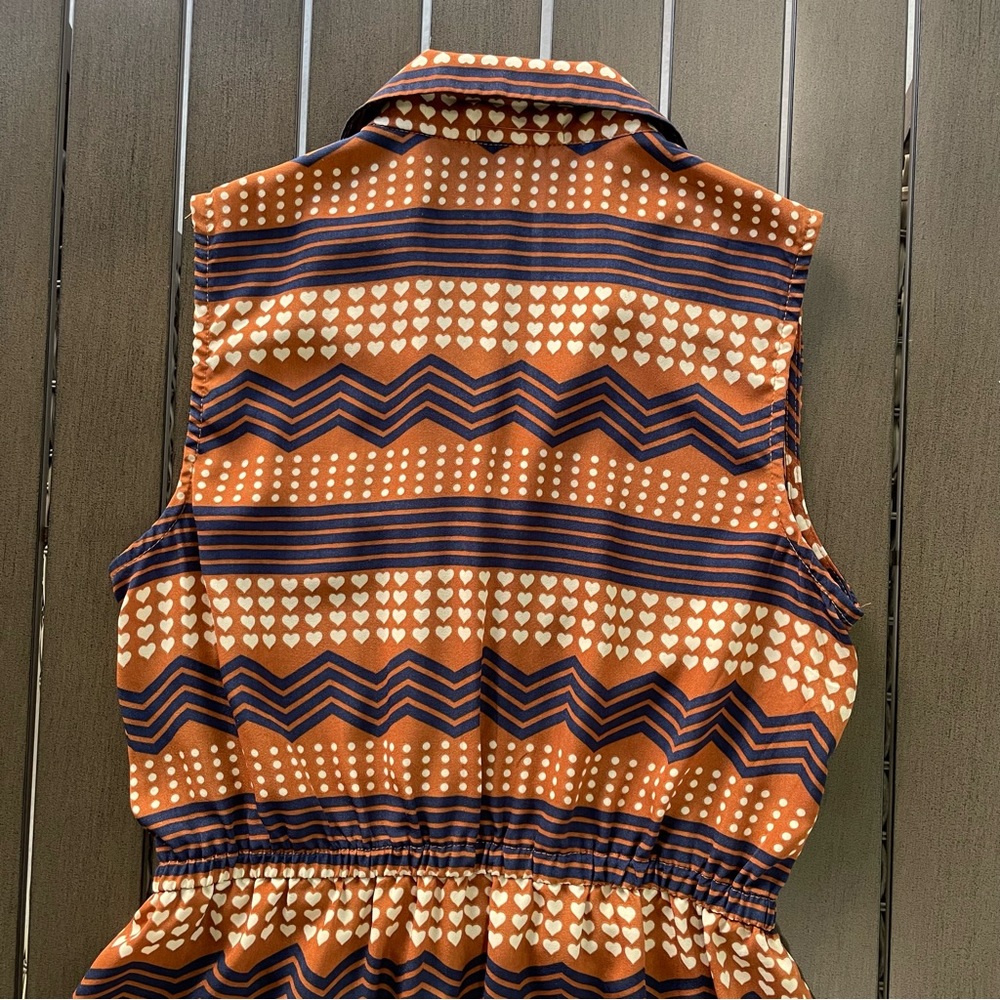 BEBOP CINCH-WAIST SLEEVELESS GEOMETRIC MINI DRESS!! - Picture 5 of 9